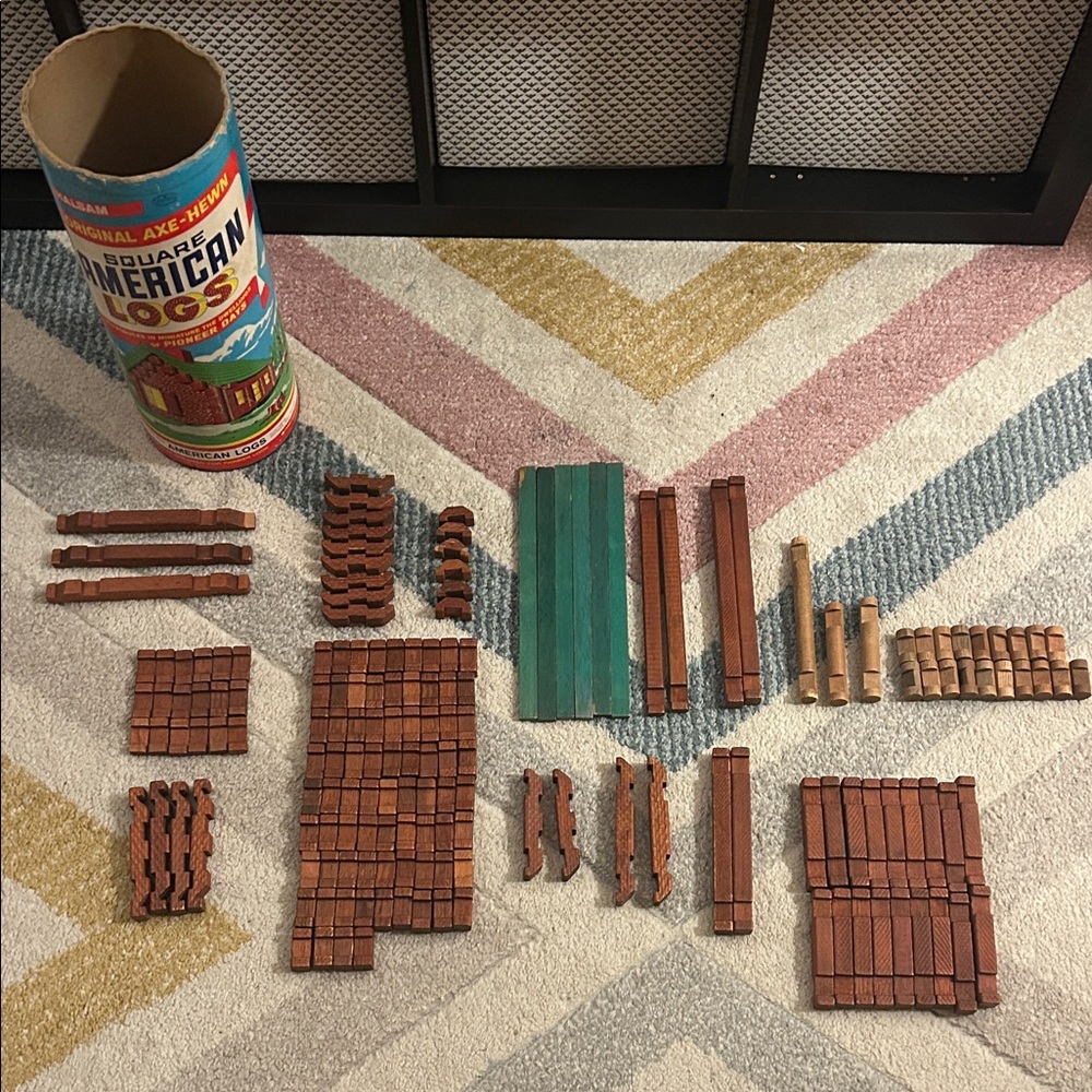 Vintage Square American Logs by Halsam